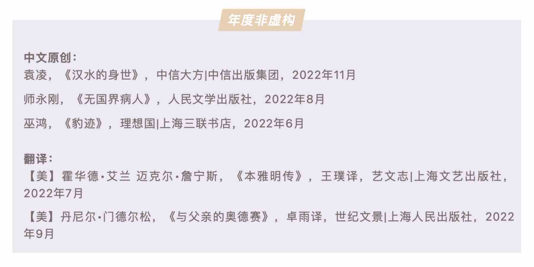 “思南书单·2022”公布:从这里阅读无限的世界-5 “思南书单·2022”公布:从这里阅读无限的世界