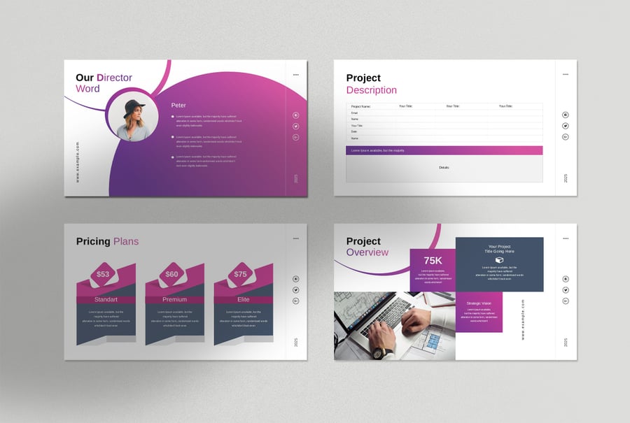 优雅的项目建议介绍PPT模板素材包-7