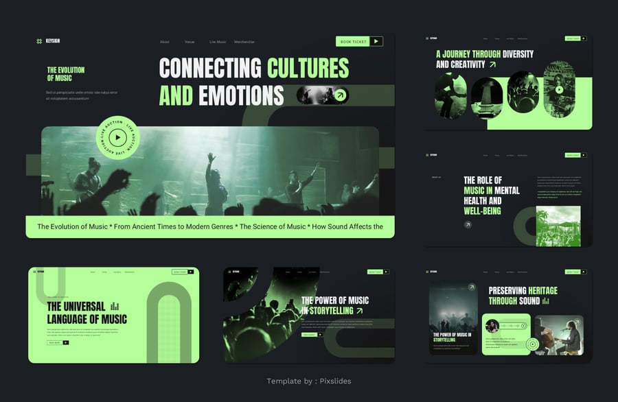 音乐和与活动主题PPT模板素材-4