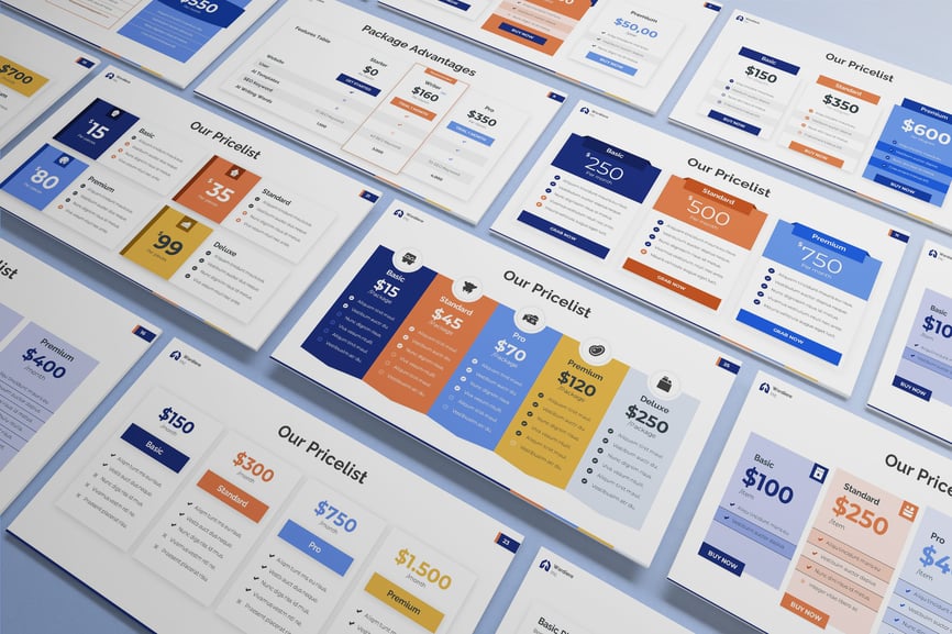 信息图报价表PPT模板素材包-1