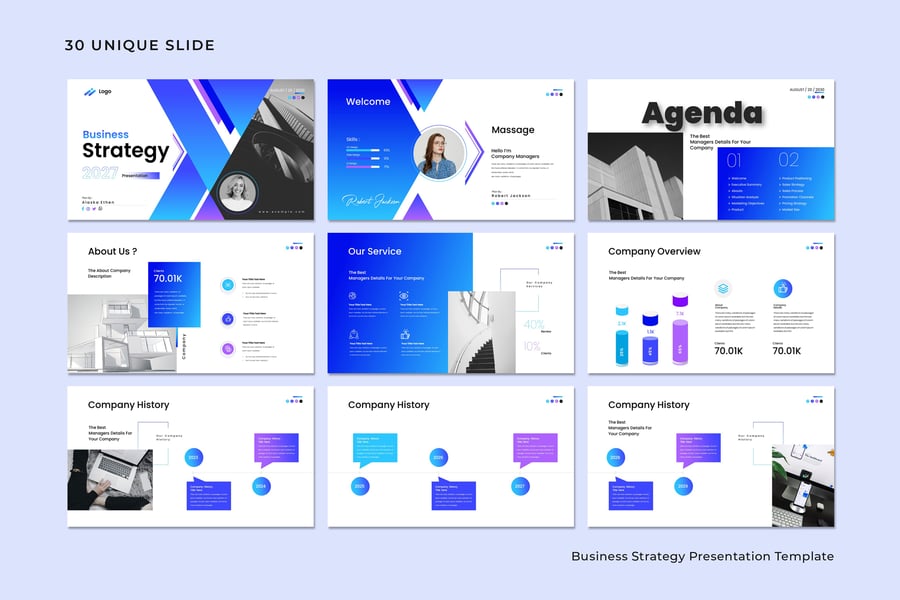 30个业务策略演示模板PPT模板素材-3 30个业务策略演示模板PPT模板素材-3
