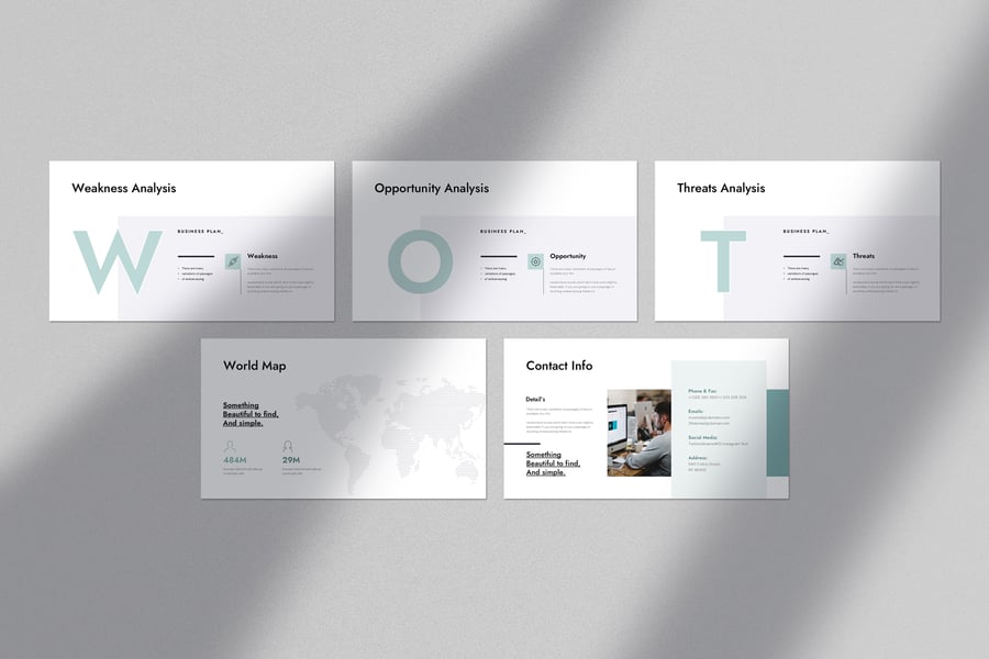 简洁的业务计划功能演示模板PPT素材包-4